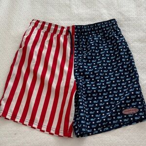 Vineyard vines USA whales Red and Blue Striped and Star Patterned Shorts